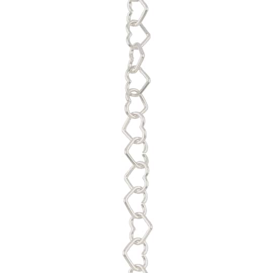 7.5" Silver Heart Charm Bracelet by Bead Landing™